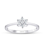 0,25 Carat Diamond Flower Ring