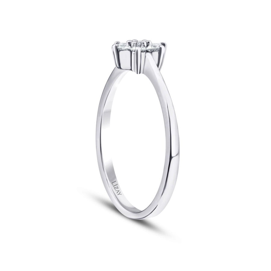 0,25 Carat Diamond Flower Ring