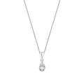 0,06 Carat Diamond Baguette Pear Necklace