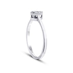 0,08 Carat Diamond Baguette Pear Ring