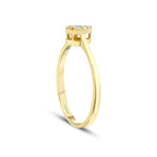 0,08 Carat Diamond Baguette Pear Ring