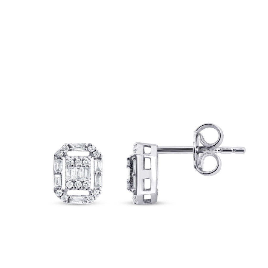 0,26 Carat Diamond Baguette Earrings