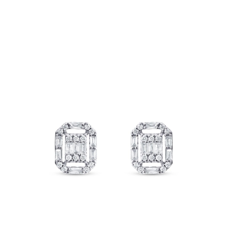 0,26 Carat Diamond Baguette Earrings