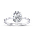 0,21 Carat Diamond Baguette Ring