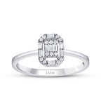 0,21 Carat Diamond Baguette Ring