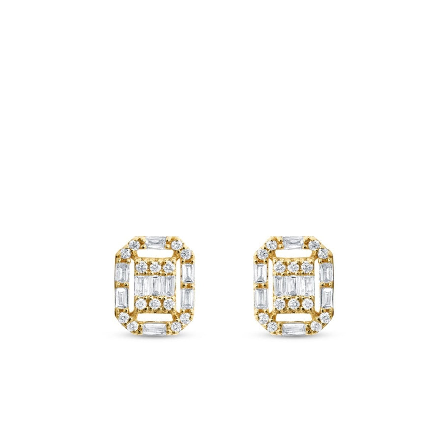 0,26 Carat Diamond Baguette Earrings