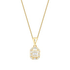 0,14 Carat Diamond Baguette Necklace