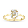 0,21 Carat Diamond Baguette Ring