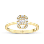 0,21 Carat Diamond Baguette Ring