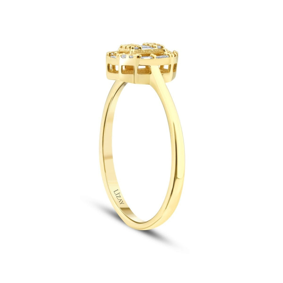 0,21 Carat Diamond Baguette Ring