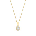 0,21 Carat Diamond Round Baguette Necklace
