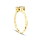 0,24 Carat Diamond Baguette Round Ring