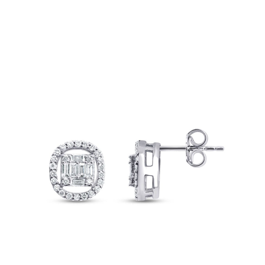 0,33 Carat Diamond Baguette Earrings