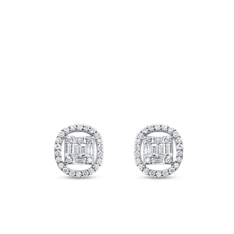 0,33 Carat Diamond Baguette Earrings