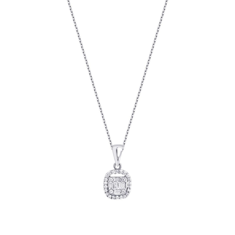 0,16 Carat Diamond Baguette Necklace