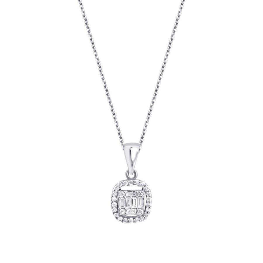 0,16 Carat Diamond Baguette Necklace