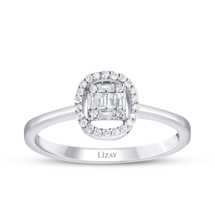 0,17 Carat Diamond Baguette Ring