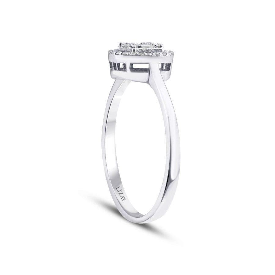 0,17 Carat Diamond Baguette Ring