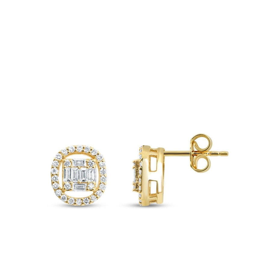 0,33 Carat Diamond Baguette Earrings