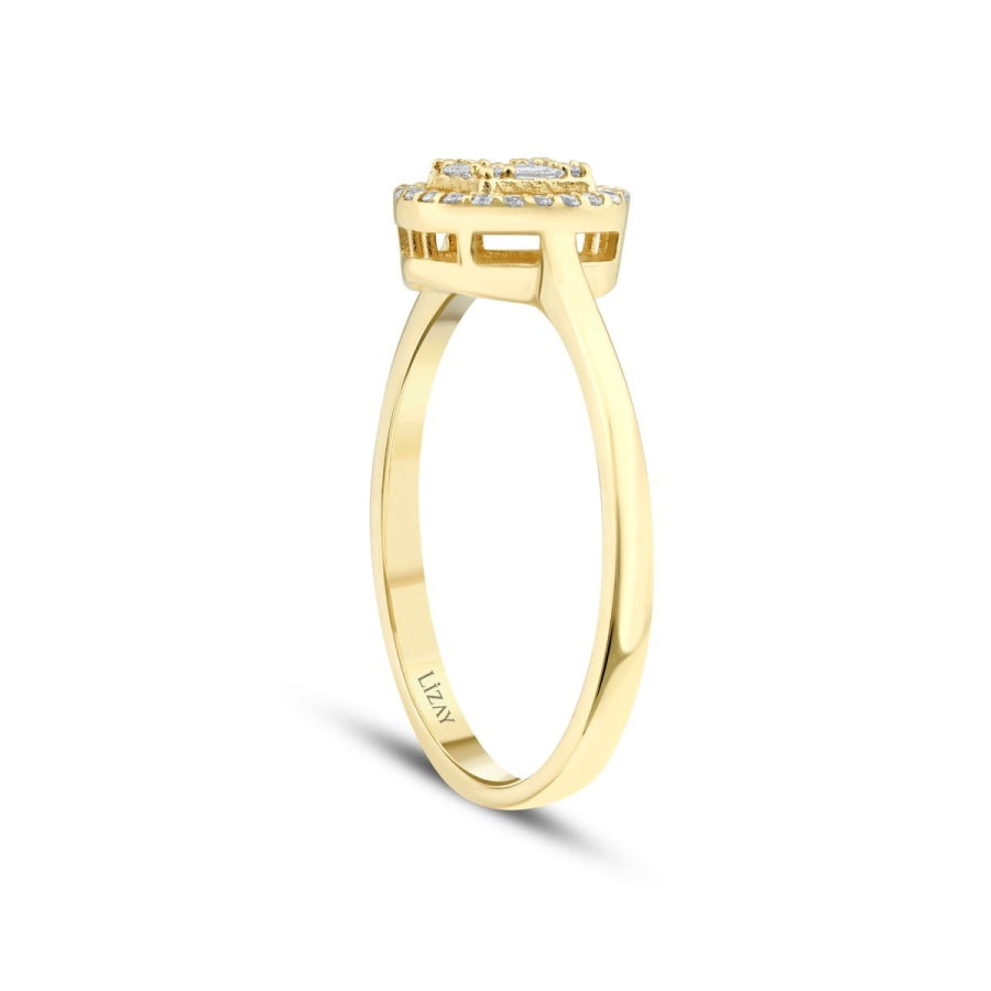 0,17 Carat Diamond Baguette Ring