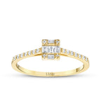 0,21 Carat Diamond Baguette Ring