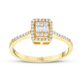 0,21 Carat Diamond Baguette Ring