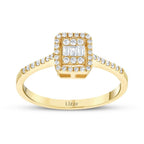 0,21 Carat Diamond Baguette Ring