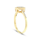 0,21 Carat Diamond Baguette Ring