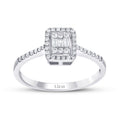 0,21 Carat Diamond Baguette Ring