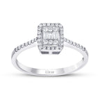 0,21 Carat Diamond Baguette Ring