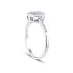 0,21 Carat Diamond Baguette Ring