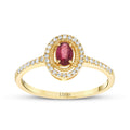 0,41 Carat Diamond Ruby Ring