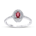 0,41 Carat Diamond Ruby Ring