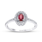 0,41 Carat Diamond Ruby Ring