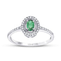 0,31 Carat Diamond Emerald Ring