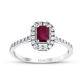 0,65 Carat Diamond Ruby Ring