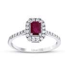 0,65 Carat Diamond Ruby Ring