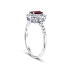 0,65 Carat Diamond Ruby Ring