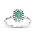 0,61 Carat Diamond Emerald Ring