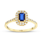 0,69 Carat Diamond Sapphire Ring