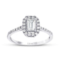0,69 Carat Diamond Emerald Ring