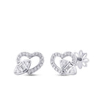 0,37 Carat Diamond Baguette Heart Earrings