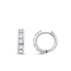1,00 Carat Diamond Hoop Earrings