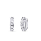 1,00 Carat Diamond Hoop Earrings