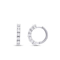 1,44 Carat Diamond Hoop Earrings