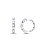 1,44 Carat Diamond Hoop Earrings