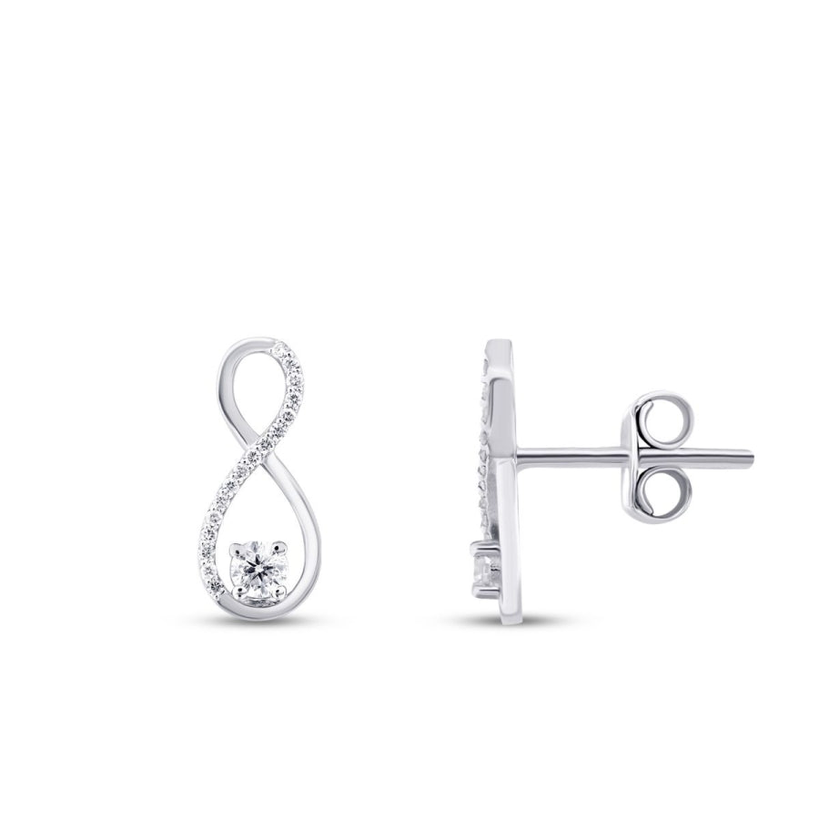 0,18 Carat Diamond Infinity Earrings