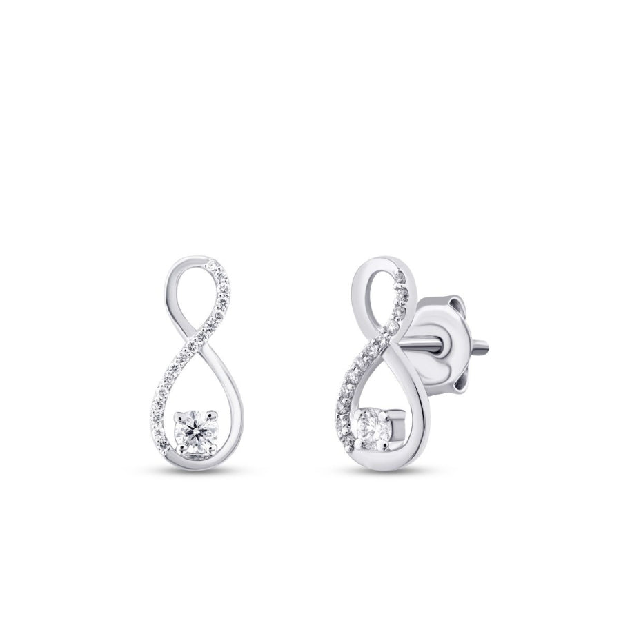 0,18 Carat Diamond Infinity Earrings