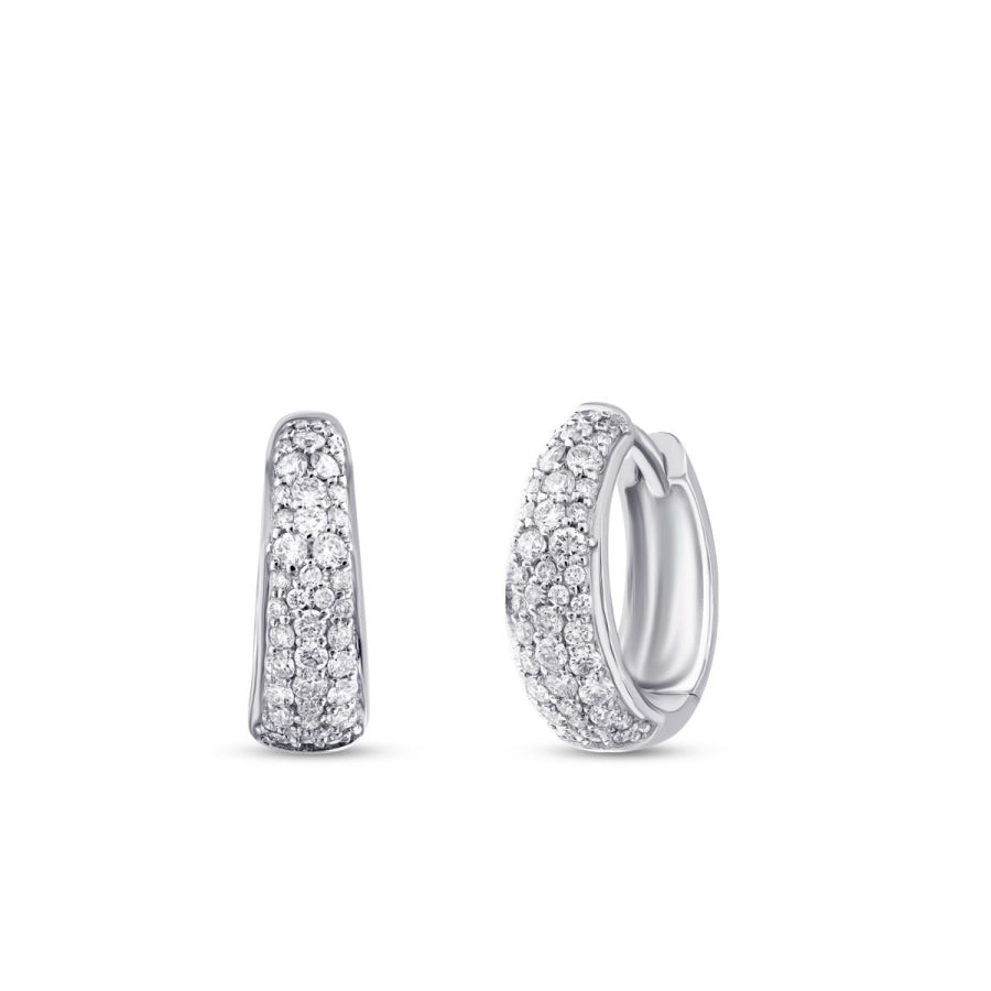 0,83 Carat Diamond Hoop Earrings
