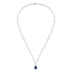 7,68 Carat Diamond Baguette Sapphire Neckband